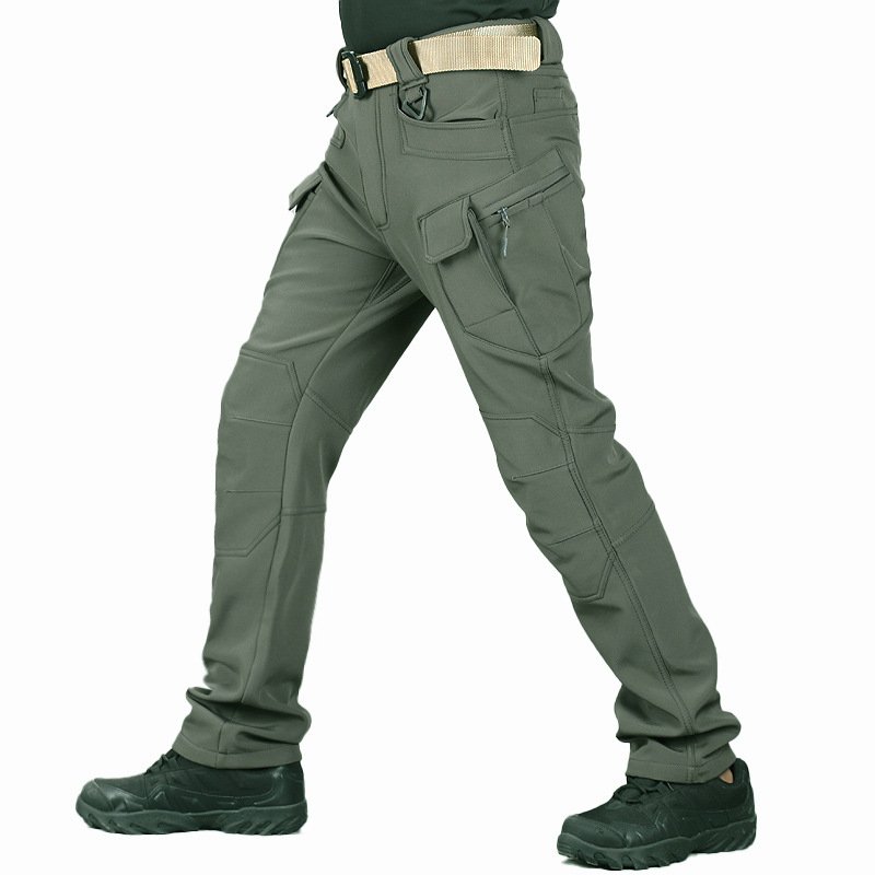 Hiking Pants Men Warm Fleece Softshell Pants Outdoor Sports Camping Skiing Trekking Windproof Waterproof Trousers
