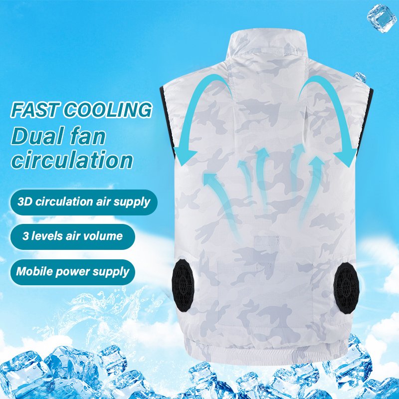 Stay productive in summer High-tech Cooling Apparel Adjustable wind speed Portable Personal Cooling Gear Cooling Jacket Vest