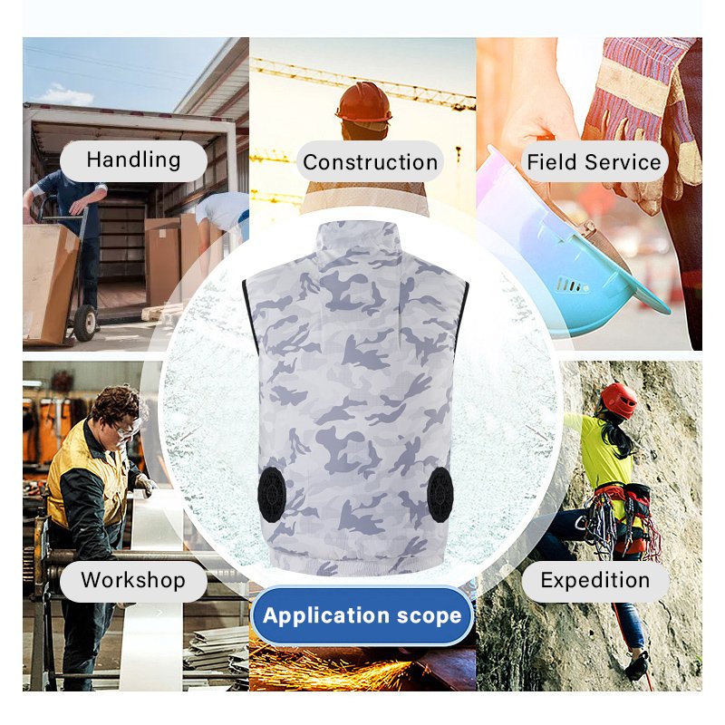 Stay productive in summer High-tech Cooling Apparel Adjustable wind speed Portable Personal Cooling Gear Cooling Jacket Vest