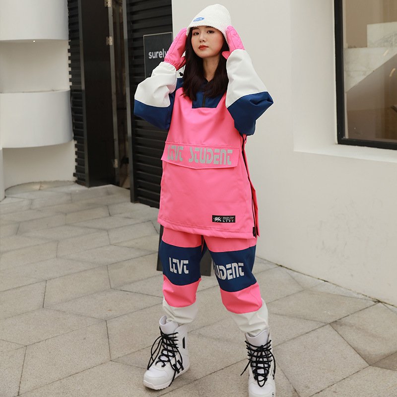 Custom Snow Wear Snowboard Jacket and Bib Pants Overalls Suit plus size Sport Waterproof Windbreaker Ski Suits For Women Men