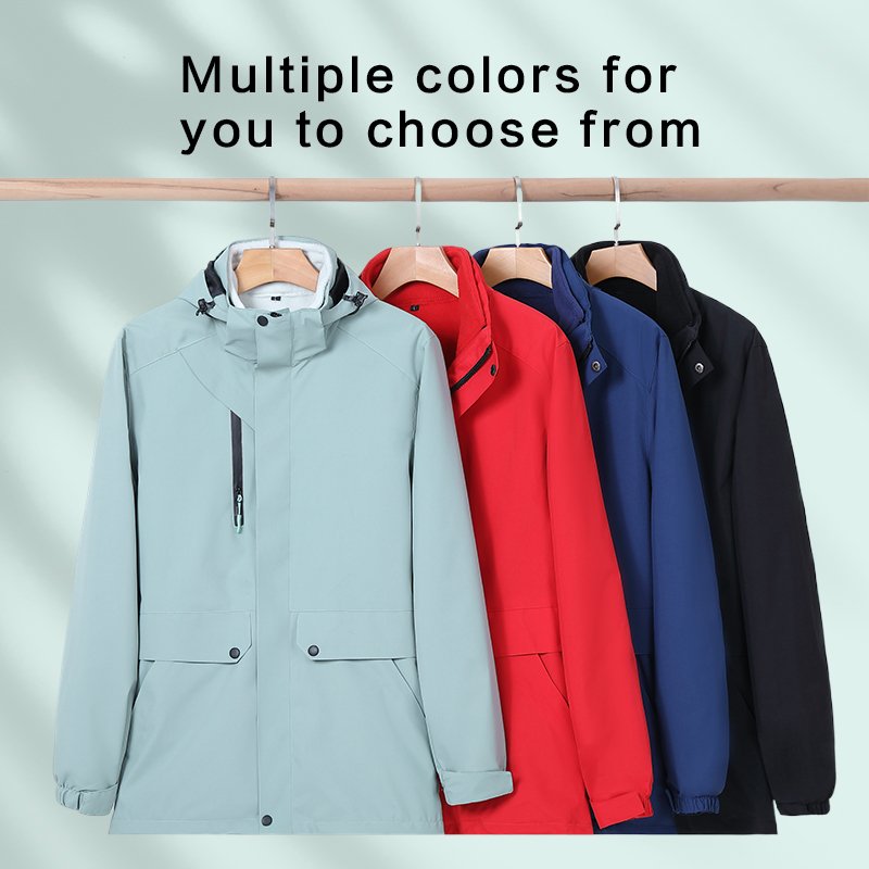 Men's and women's adult outerwear Durable removable shell waterproof winter jacket quilted hooded ski jacket
