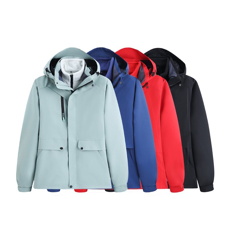 Men's and women's adult outerwear Durable removable shell waterproof winter jacket quilted hooded ski jacket
