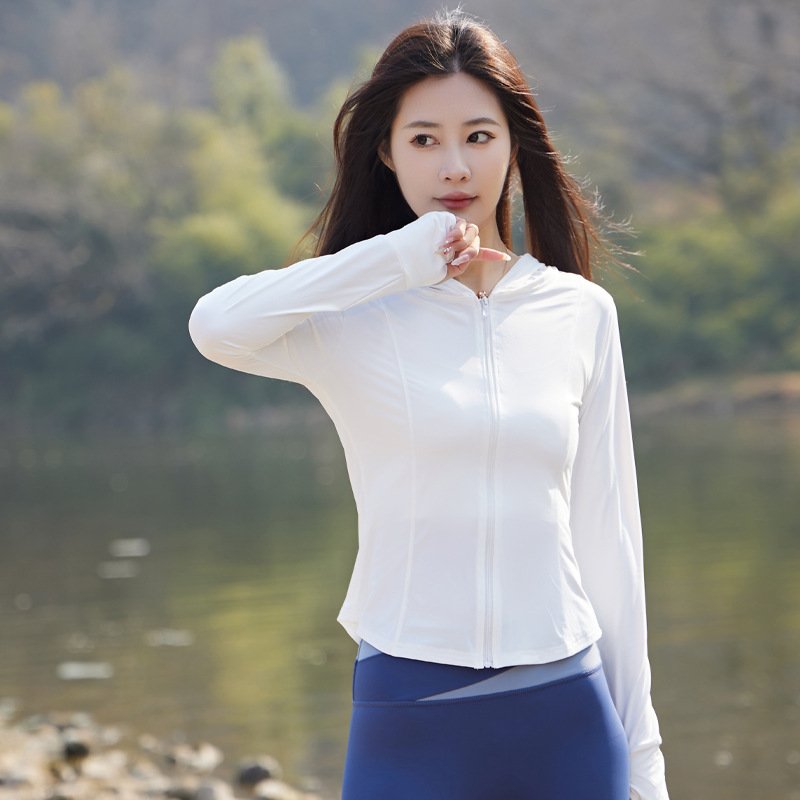 Women's UPF 50+ UV Sun Protection Yoga Clothing Zip Up Hoodie Long Sleeve Fishing Cycling Hiking Jacket Outdoor Sports Shirts