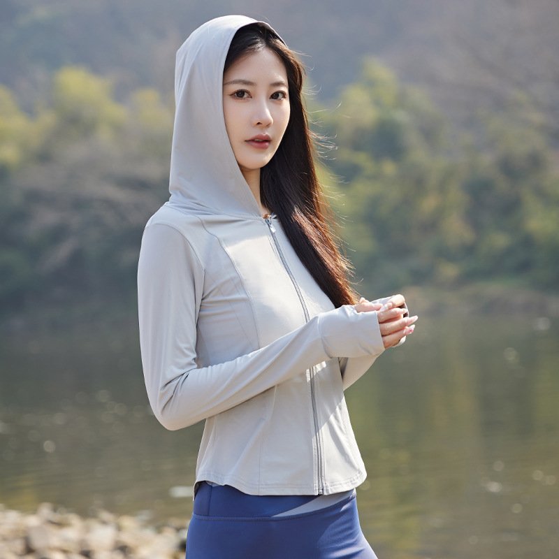 Women's UPF 50+ UV Sun Protection Yoga Clothing Zip Up Hoodie Long Sleeve Fishing Cycling Hiking Jacket Outdoor Sports Shirts