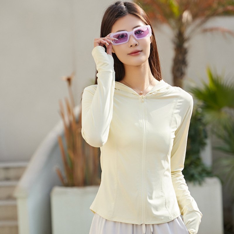 Women's UPF 50+ UV Sun Protection Yoga Clothing Zip Up Hoodie Long Sleeve Fishing Cycling Hiking Jacket Outdoor Sports Shirts