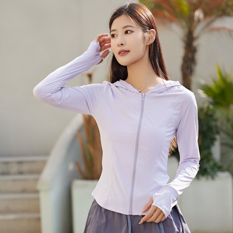 Women's UPF 50+ UV Sun Protection Yoga Clothing Zip Up Hoodie Long Sleeve Fishing Cycling Hiking Jacket Outdoor Sports Shirts