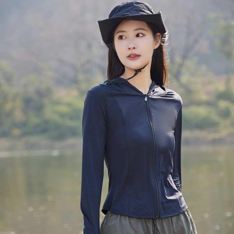 Women's UPF 50+ UV Sun Protection Yoga Clothing Zip Up Hoodie Long Sleeve Fishing Cycling Hiking Jacket Outdoor Sports Shirts