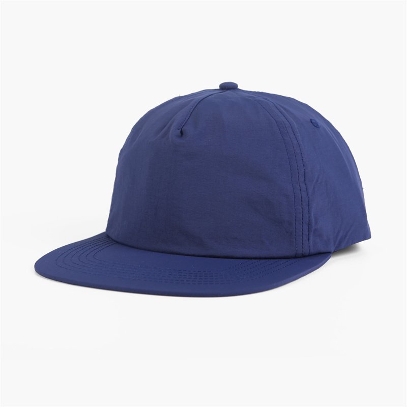 Custom Lightweight Camp Cap Snapback Hat for Men Women Solid Color Nylon Quick Dry Unstructured 5 Panel Flat Brim Baseball Cap
