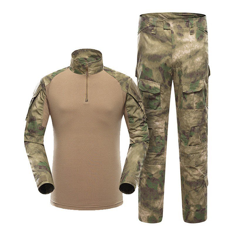 Outdoor tactical long sleeve suit set hunting mountaineering camping camouflage CS training clothing Suit