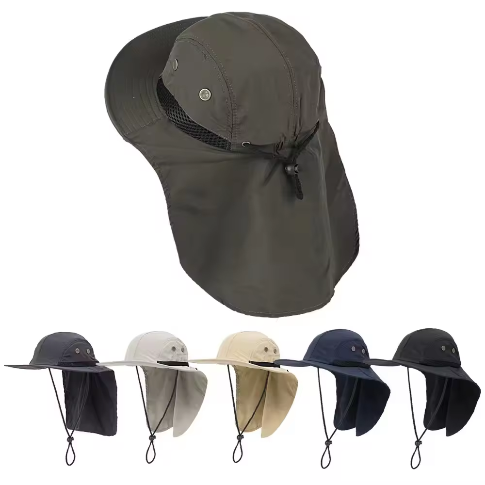 Factory wholesales price western Waterproof Safari Hiking hat unisex Bucket Hat With Neck Flap