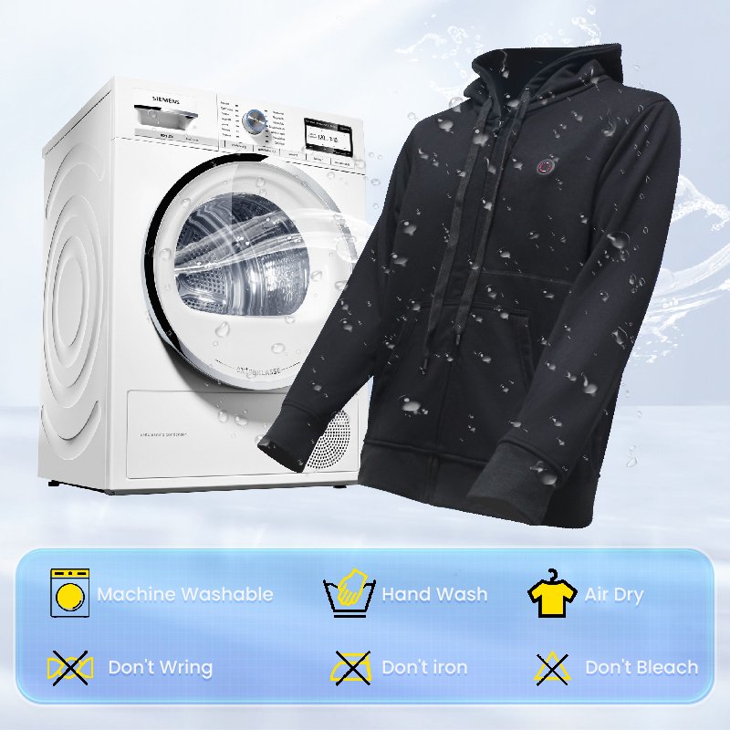 Electric Massage Body Warmer Hi Vis Winter Reactive Puffer Motorcycle Pad Reflect Thermal Heated Hoodie