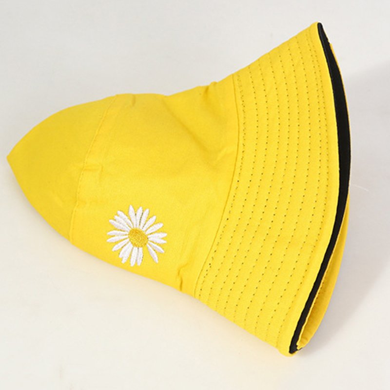 Spring women bucket fishing hats sunscreen sun cap little daisies bucket hat double sided wear spring lady fisherman hat
