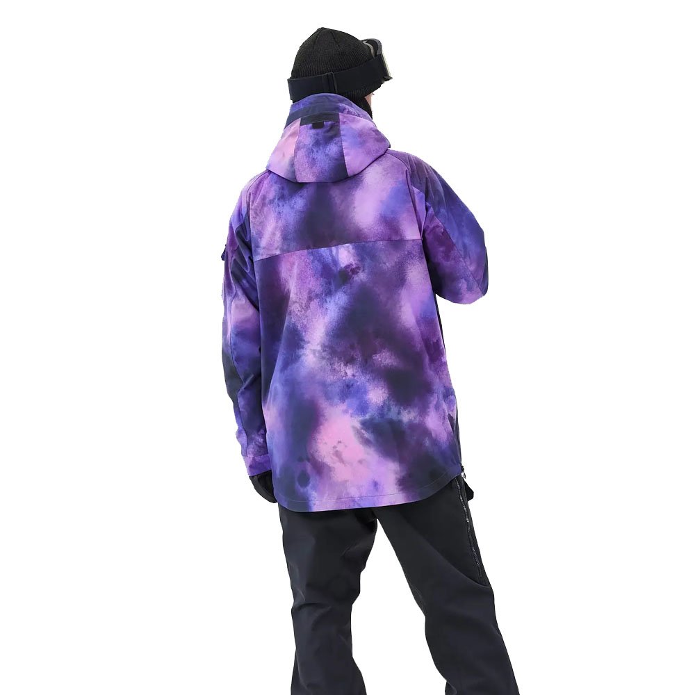 Hot Sale Digital Printed Fully Taped Waterproof Ski Jackets For Men Custom Double Pocket Mountain Hiking Jackets For Men