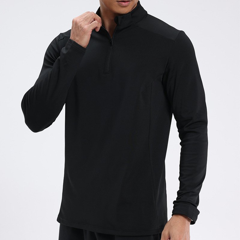 Half Zip Quick Dry Clothing Sports Long Sleeve Men'S Outdoor T-Shirt Spring And Autumn Training Cycling Running Fitness Clothing