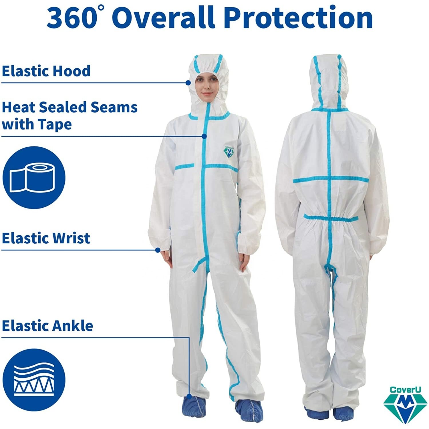 MOQ 1pcs 65gThicken Safety Protective clothing Size175cm-185cm