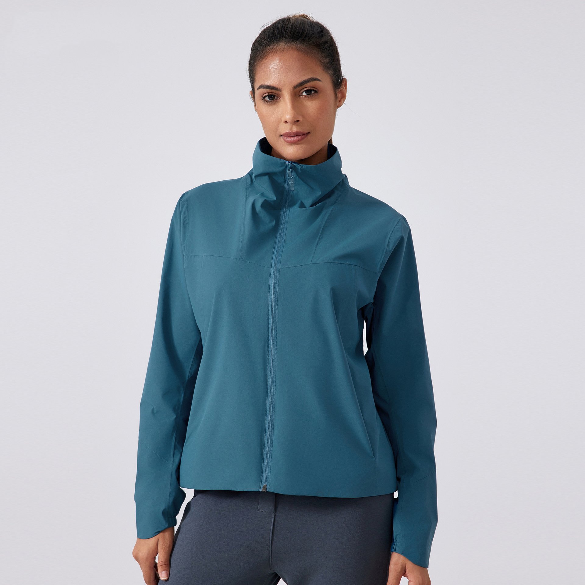 2024 Women Windbreaker Waterproof Trench Coat Outdoor Softshell Jackets Outdoor Camping Hiking Clothing