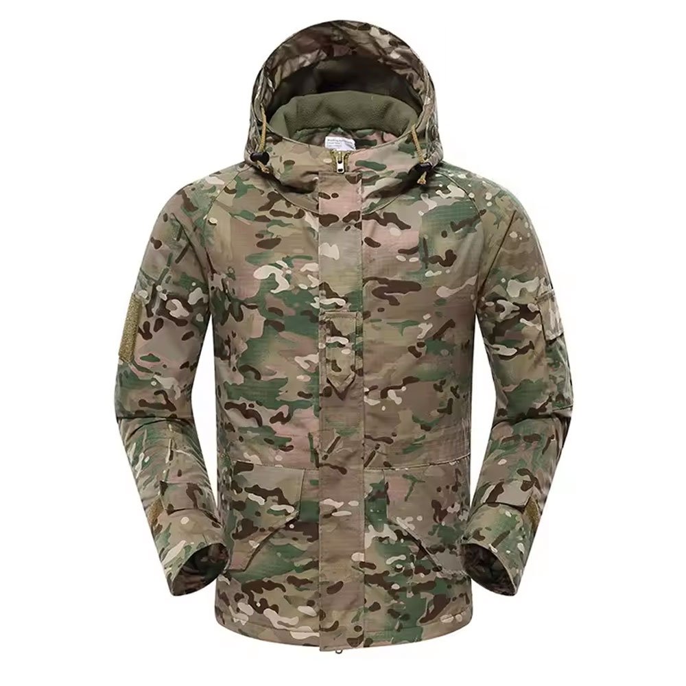 Tactical Jacket Waterproof Fleece Camouflage Jackets Unisex Camo Jackets Custom Embroidery OEM Service