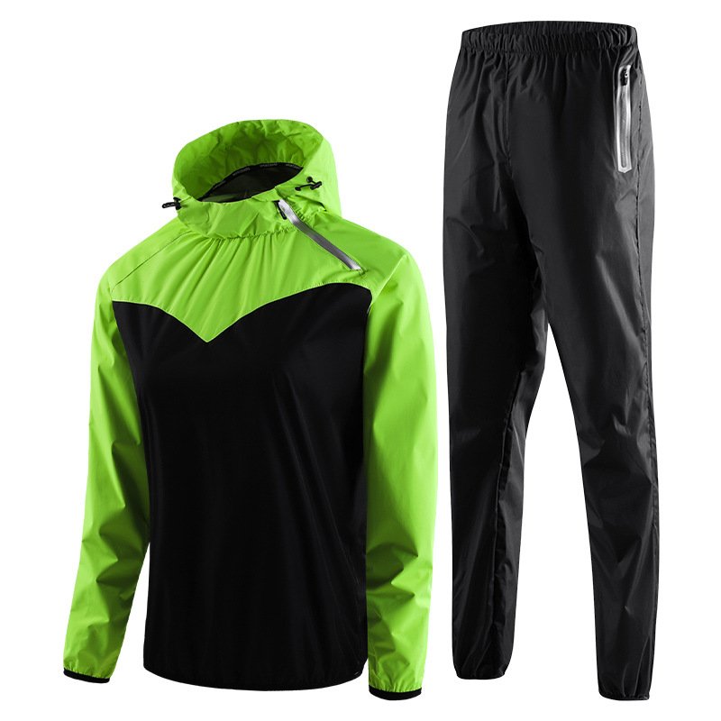 Training Sauna Suit Men Sweat Jacket Hoodie Sportswear Fitness Sweat Long Sleeve Jacket Women Sauna Suit