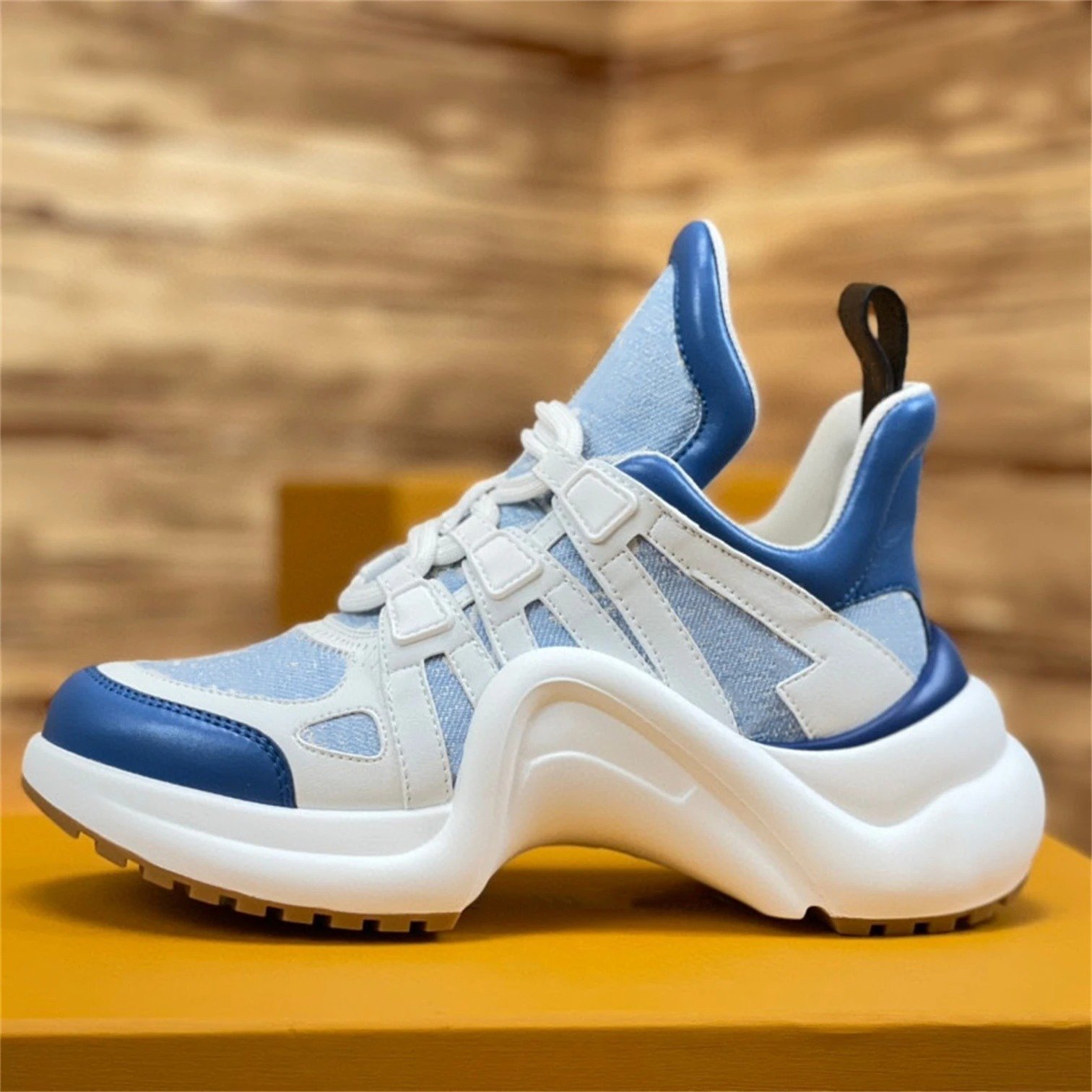 New Shoes For Women Size34-41 Denim Genuine Leather Sneakers Flat Platform Sports Leisure Flats Designer Shoes Zapatillas Mujer