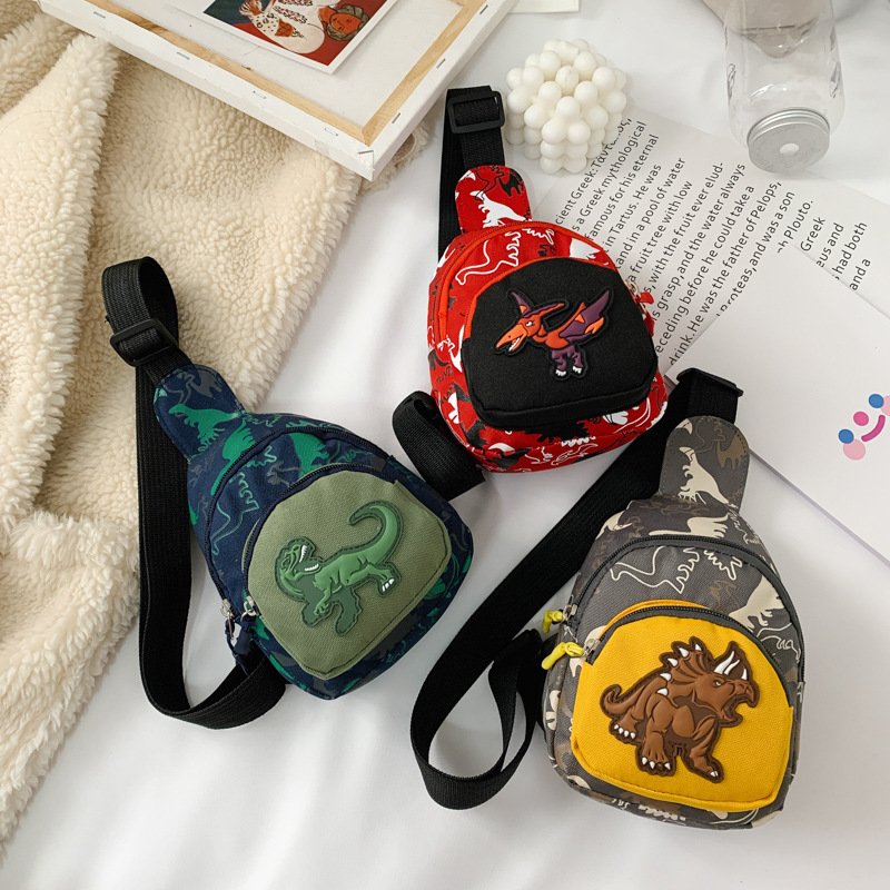 Fashionable Design Kids Cute Small Dinosaur Cross Pack body Sling Bag Travel Hiking Chest Bag Shoulder Bag Day pack