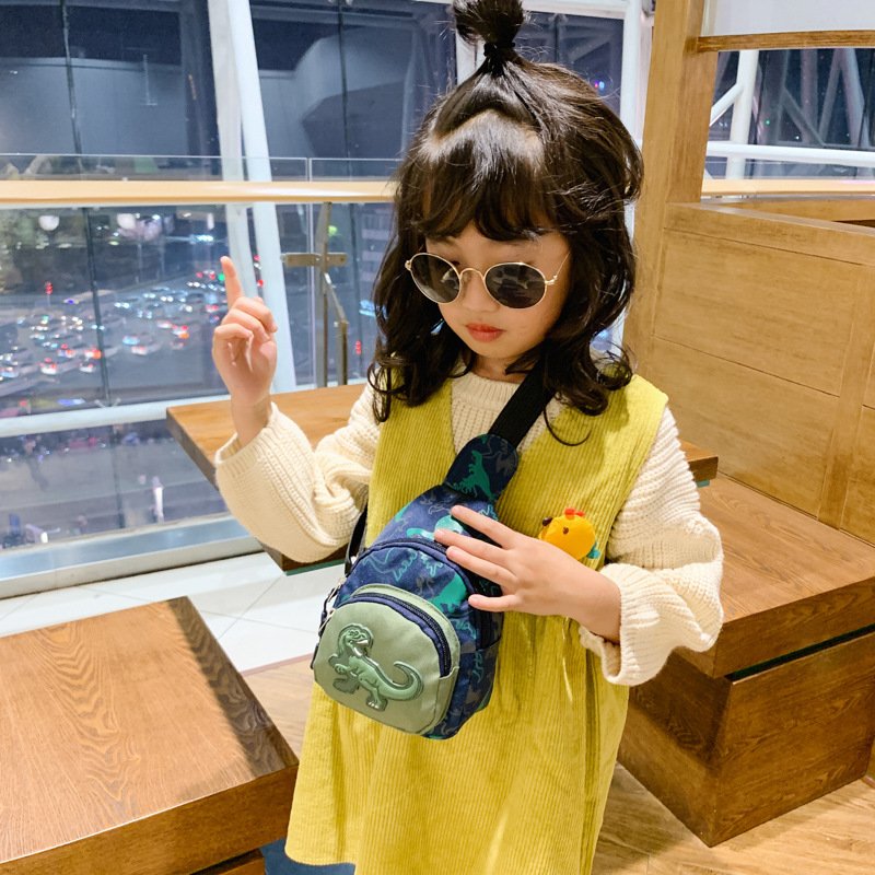 Fashionable Design Kids Cute Small Dinosaur Cross Pack body Sling Bag Travel Hiking Chest Bag Shoulder Bag Day pack
