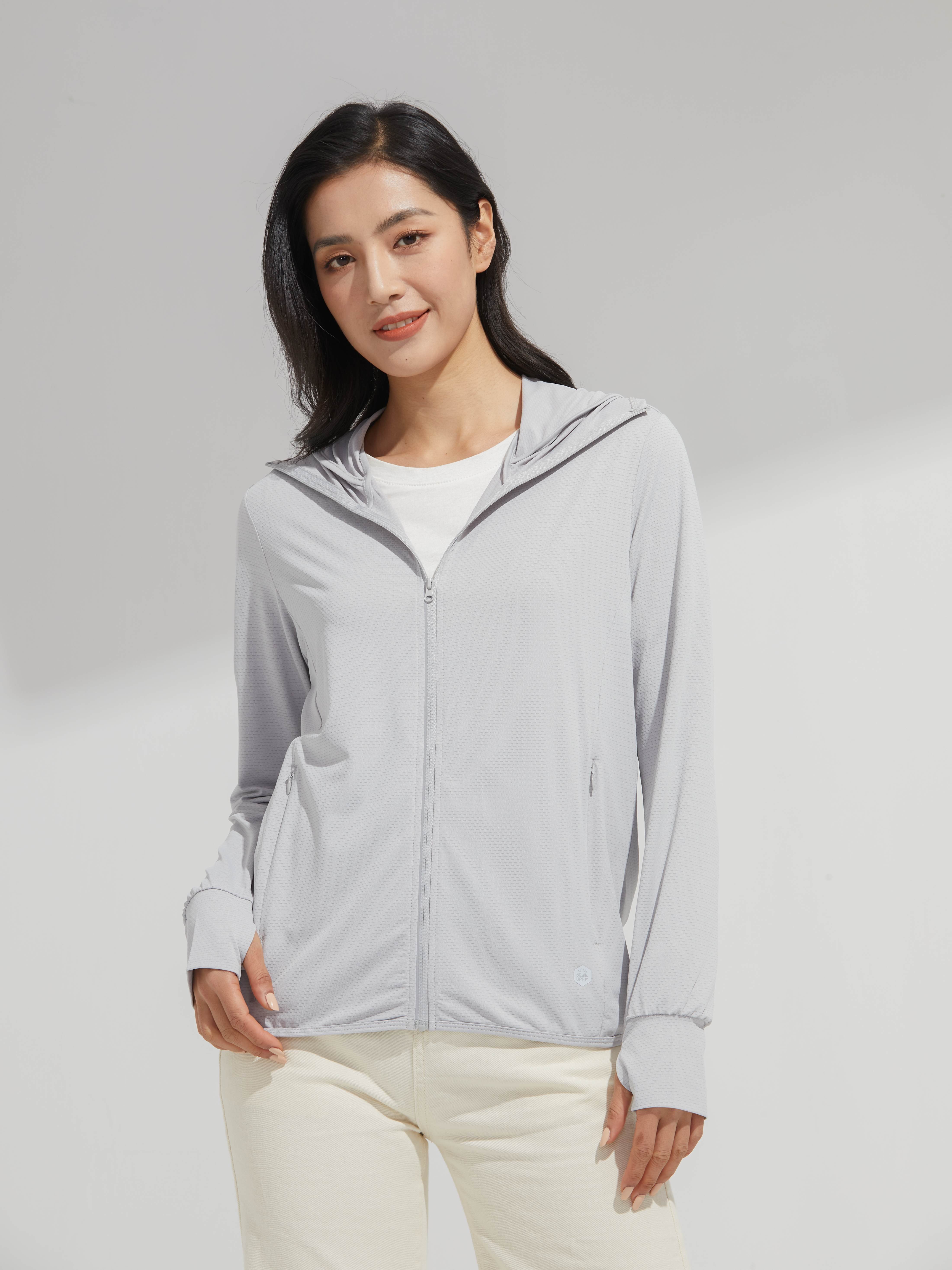 Outdoor Cool Sunscreen Clothing Hooded UPF 50+ Lightweight Long Sleeve Fishing Shirts UV Protection Anti-Ultraviolet For Women