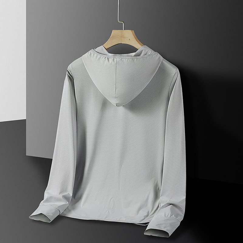 Long Sleeve Sun Protection Clothes Women Ice Silk Thin New Summer Fishing Anti-skin Clothes Men Large Size Ultra-thin Breathable