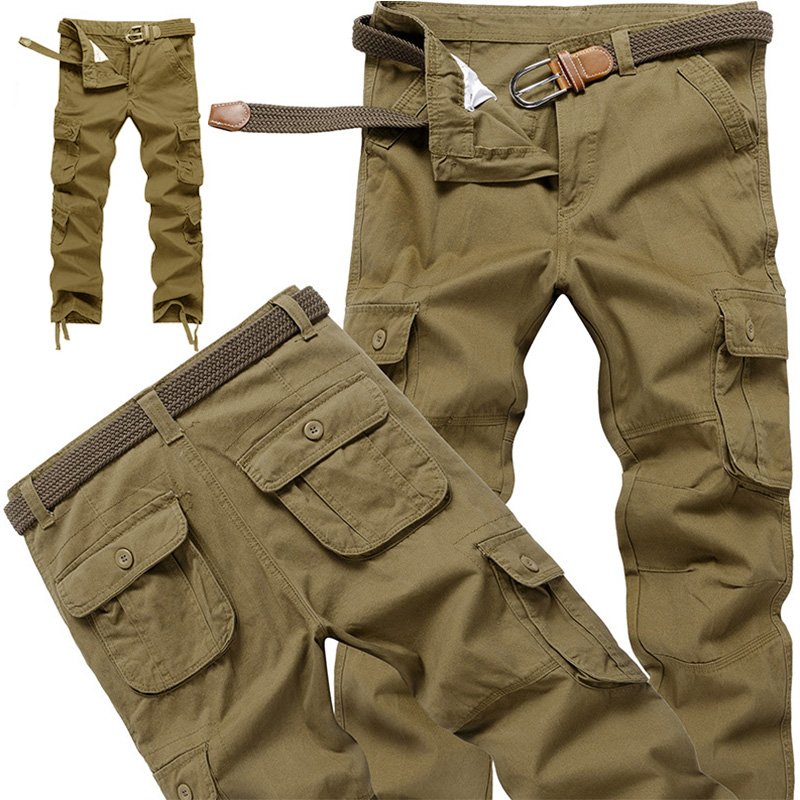 Casual Mens Cargo Work Pants Outdoor Jogging Hiking Pants Trousers