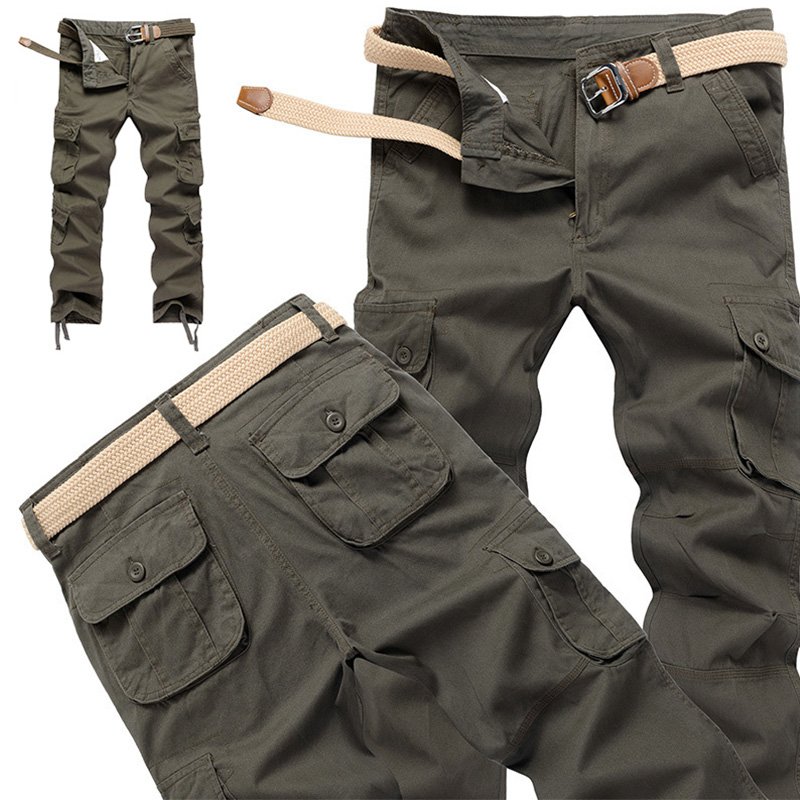 Casual Mens Cargo Work Pants Outdoor Jogging Hiking Pants Trousers