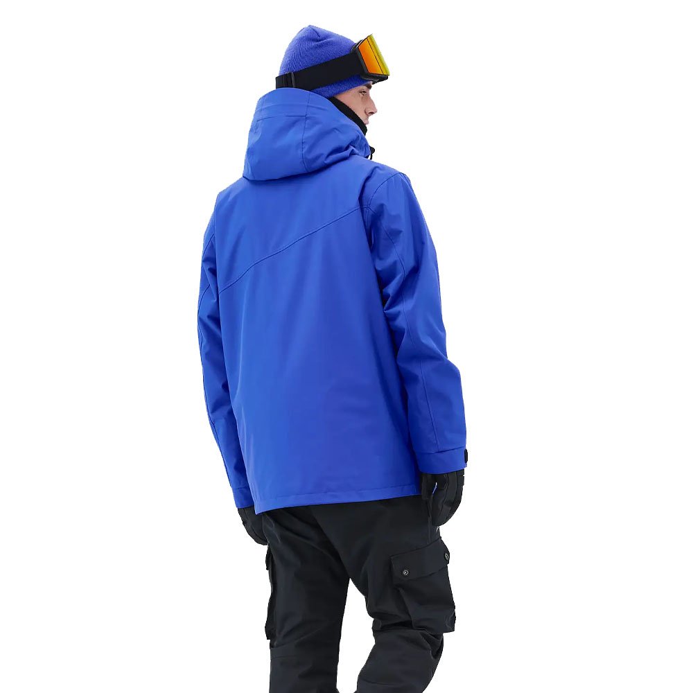 Latest Waterproof Blue Ski Jackets For Men With Front Zipper Durable Plackets & Drawstring Hem High Quality Safety Ski Jackets