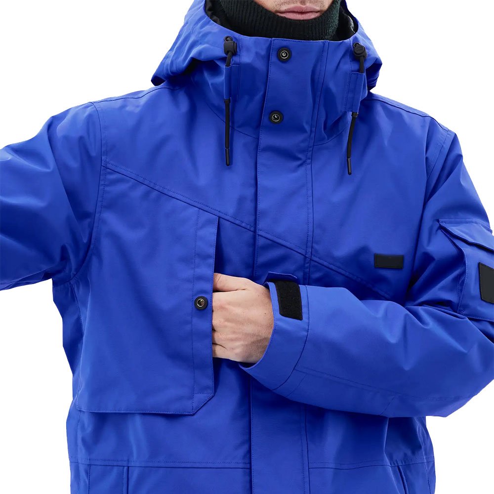 Latest Waterproof Blue Ski Jackets For Men With Front Zipper Durable Plackets & Drawstring Hem High Quality Safety Ski Jackets