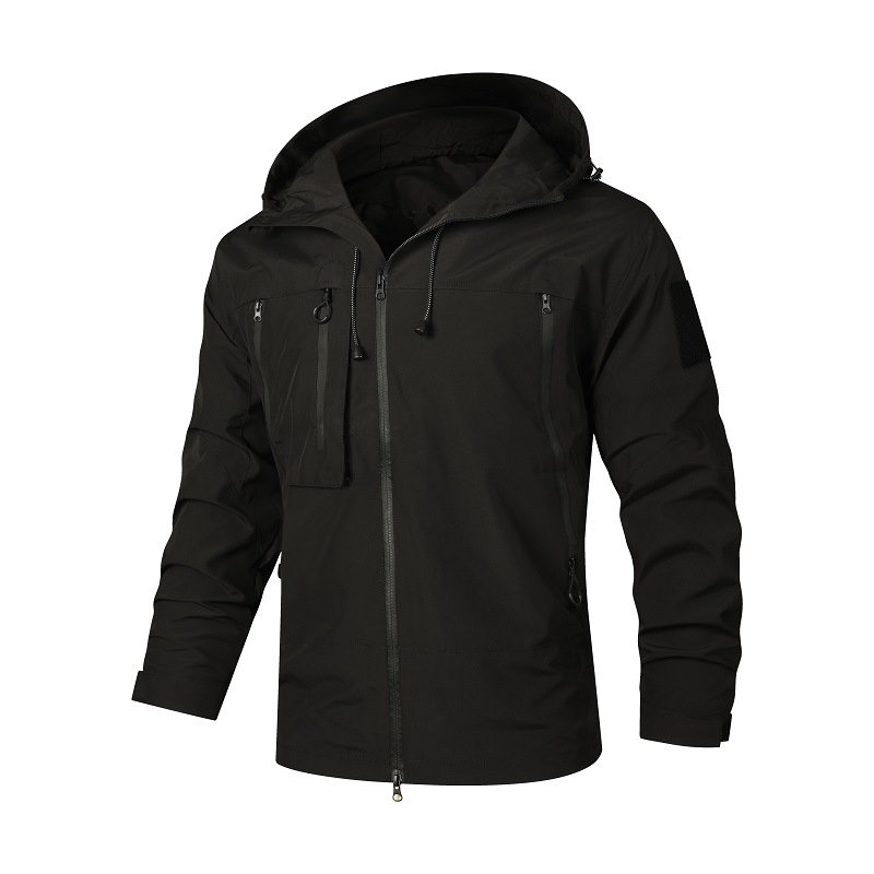 2024 New Unisex Rush Clothes Youth Fashion All-Match Wind and Rain Jacket Solid Color Japanese Simple Style with Zipper Closure