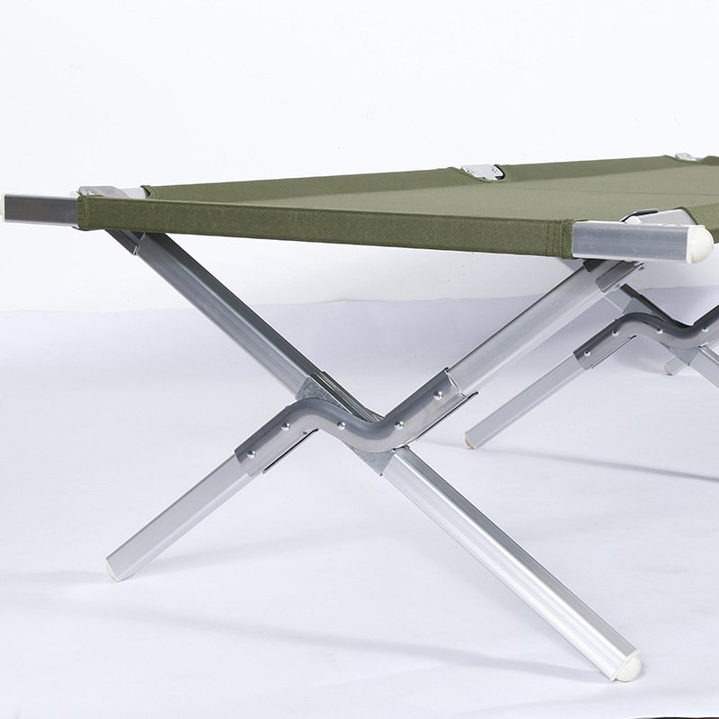 Hot Sell Green Thicken Oxford Clothing Stable Aluminum Pipe Easy Carrying Camping Folding Bed