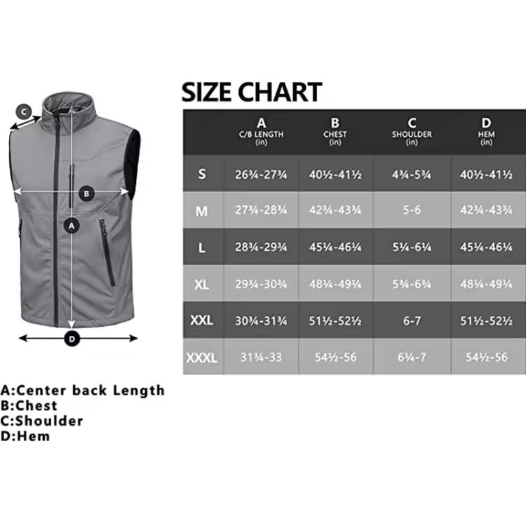Men's Lightweight Softshell Vest Windproof Sleeveless Jacket for Travel Hiking Running Golf Gilets