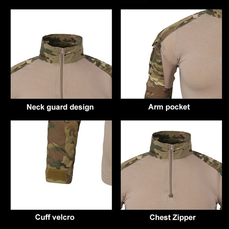 Root Three Outdoor Tactics Long Sleeve Frog Suit Set Hunting Mountaineering Camping Wear Resistant Camouflage Training Clothing