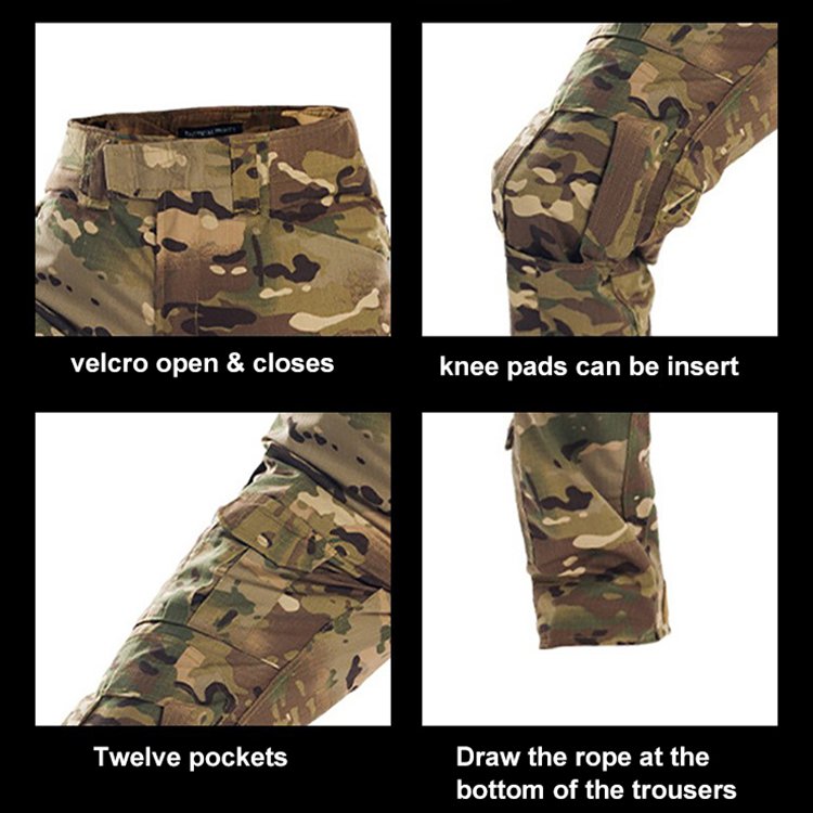 Root Three Outdoor Tactics Long Sleeve Frog Suit Set Hunting Mountaineering Camping Wear Resistant Camouflage Training Clothing