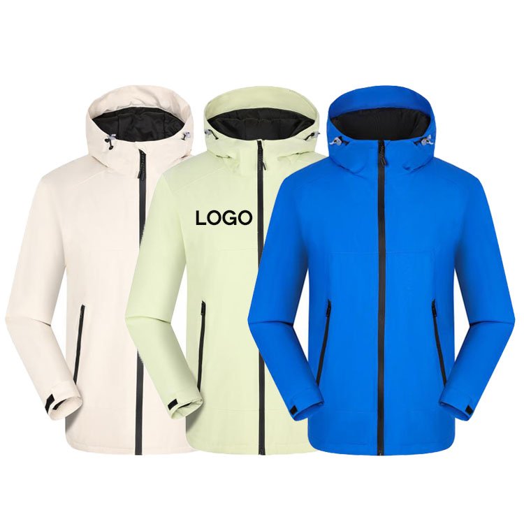 2024 New Design Wholesale Casual Sport Hooded Windbreaker Polyester Men Outdoor Hiking Jacket Men's Waterproof Jacket with Logo
