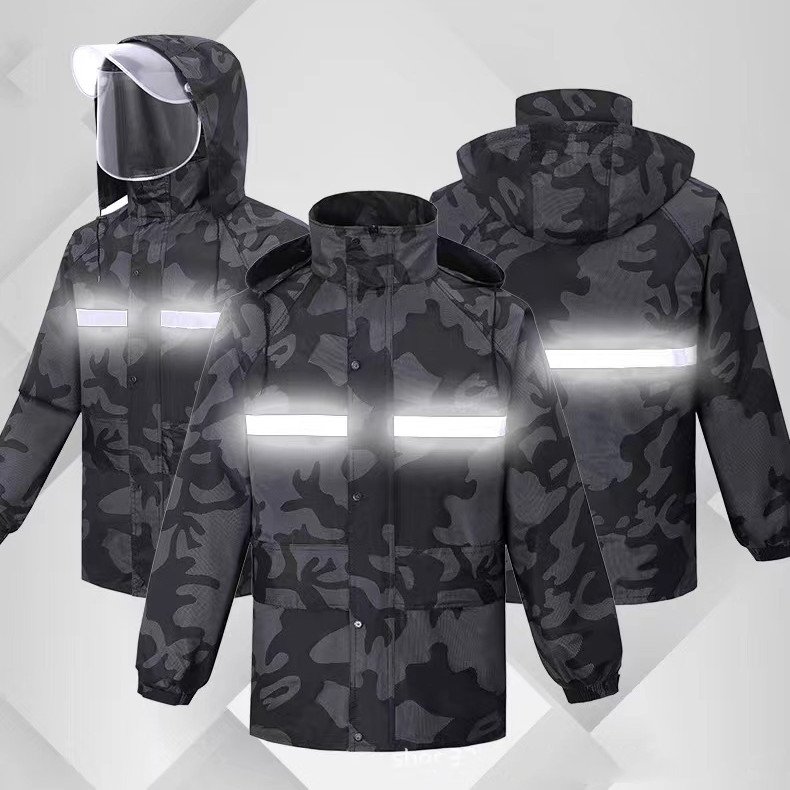 hot selling polyester raincoat custom motorcycle rain jacket Waterproof coat men women polyester pvc rain suit