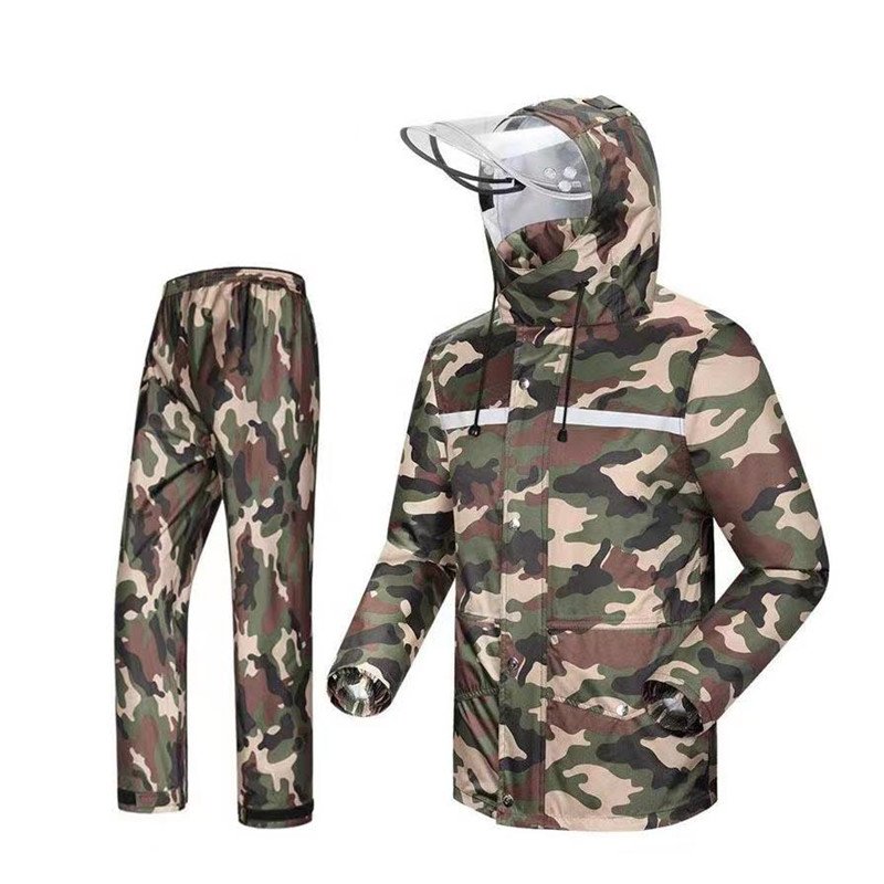 hot selling polyester raincoat custom motorcycle rain jacket Waterproof coat men women polyester pvc rain suit
