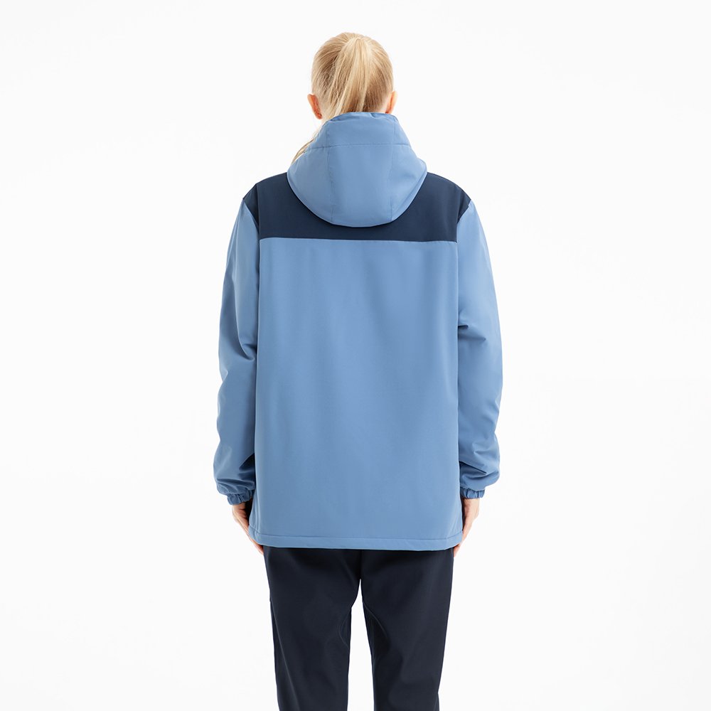 Hot Sale 100% polyester fiber waterproof Windbreaker Hooded female Coat zipper breathable warm Outdoor jacket for women