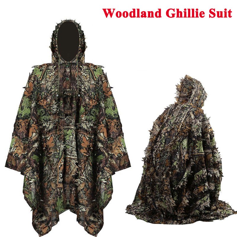 Outdoor Woodland Clothes Biomimetic Camo Clothing Photography Birdwatching Ghillie Suit Cloak CS Game Waterfowl Hunting Suits