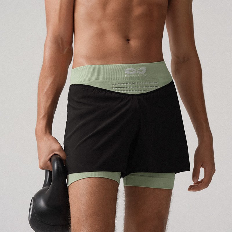 New Fashion Men's Resistant Active Basketball Shorts Workout Running 7 Inch Lightweight Athletic Shorts With Compression Liner