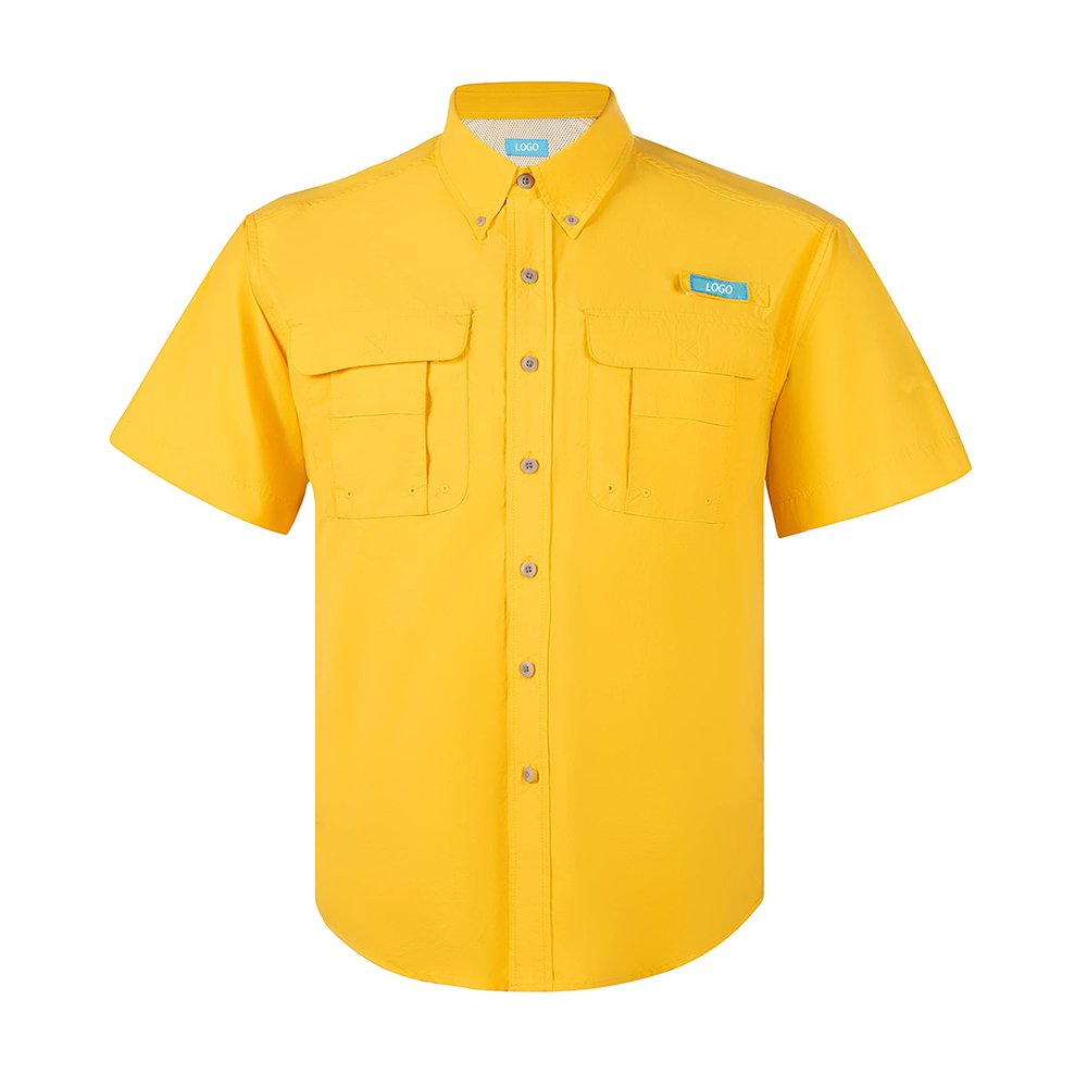 Custom jersey anti uv protection quick dry waterproof breathable button down mesh fishing shirts for Men