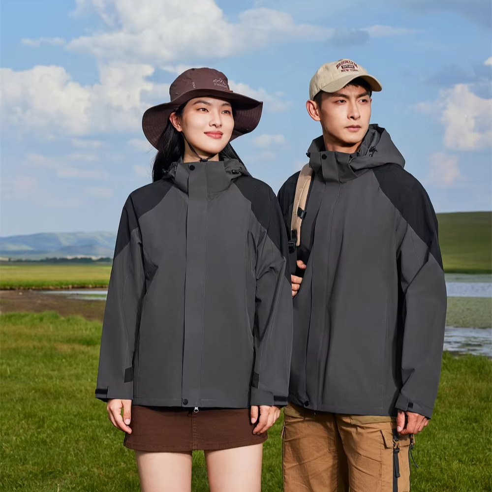 Outdoor storm jacket men and women couples thick mountaineering clothing coat waterproof work clothes windbreaker