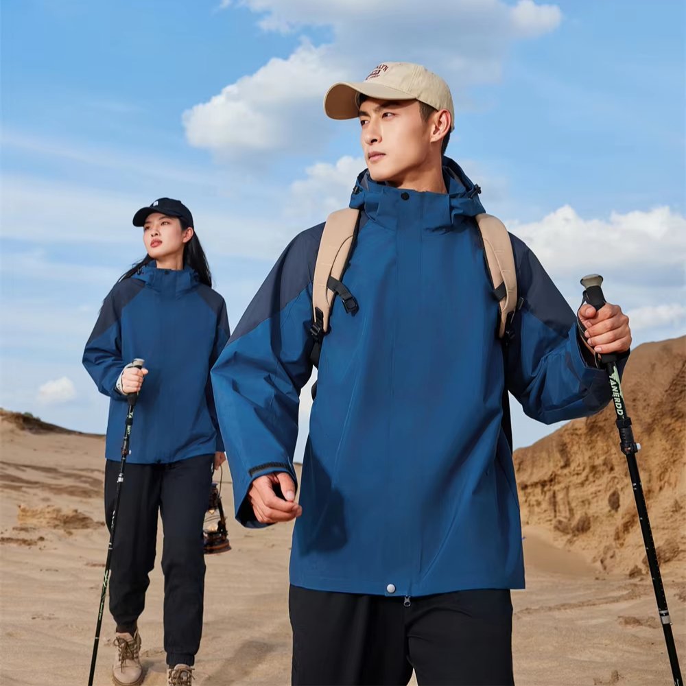 Outdoor storm jacket men and women couples thick mountaineering clothing coat waterproof work clothes windbreaker