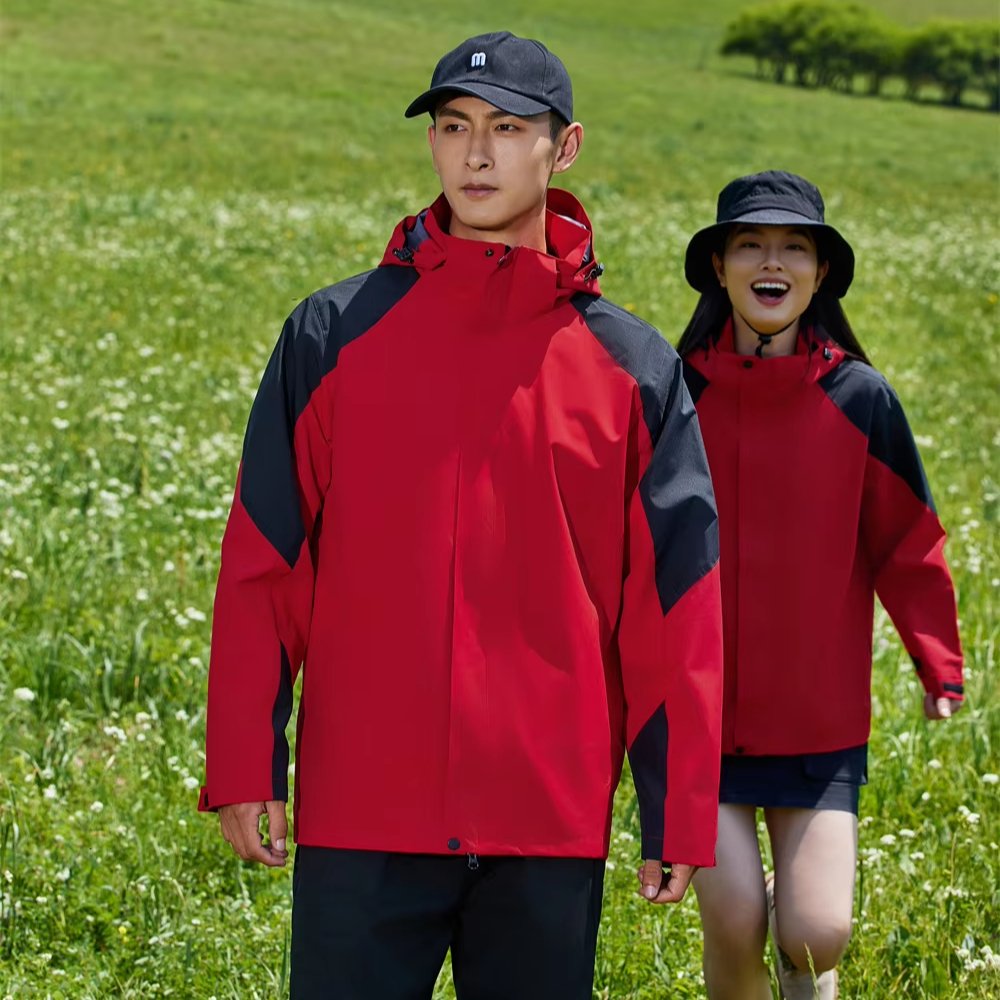 Outdoor storm jacket men and women couples thick mountaineering clothing coat waterproof work clothes windbreaker