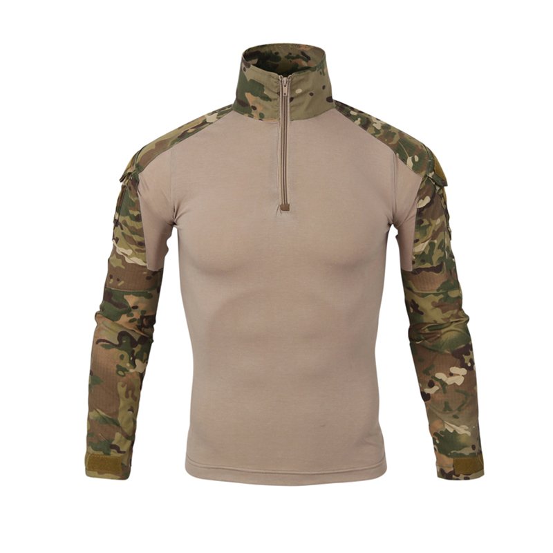 ESDY Men's Tactical Long Sleeve Outdoor Cycling Hunting T-Shirt Camo Shirt