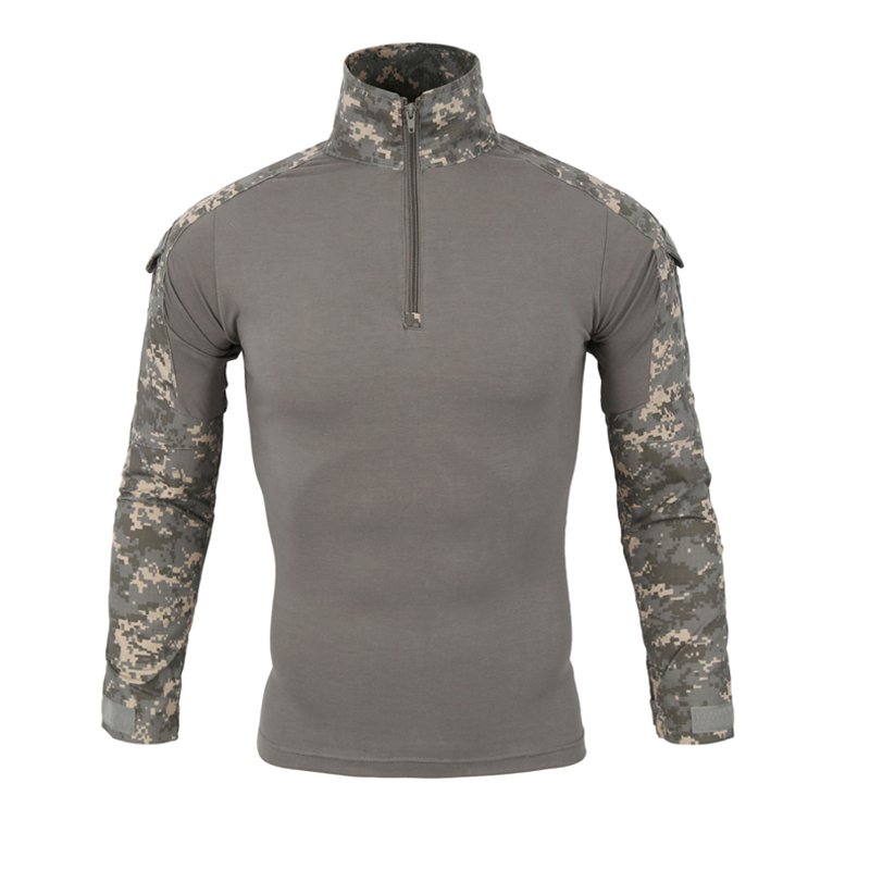 ESDY Men's Tactical Long Sleeve Outdoor Cycling Hunting T-Shirt Camo Shirt
