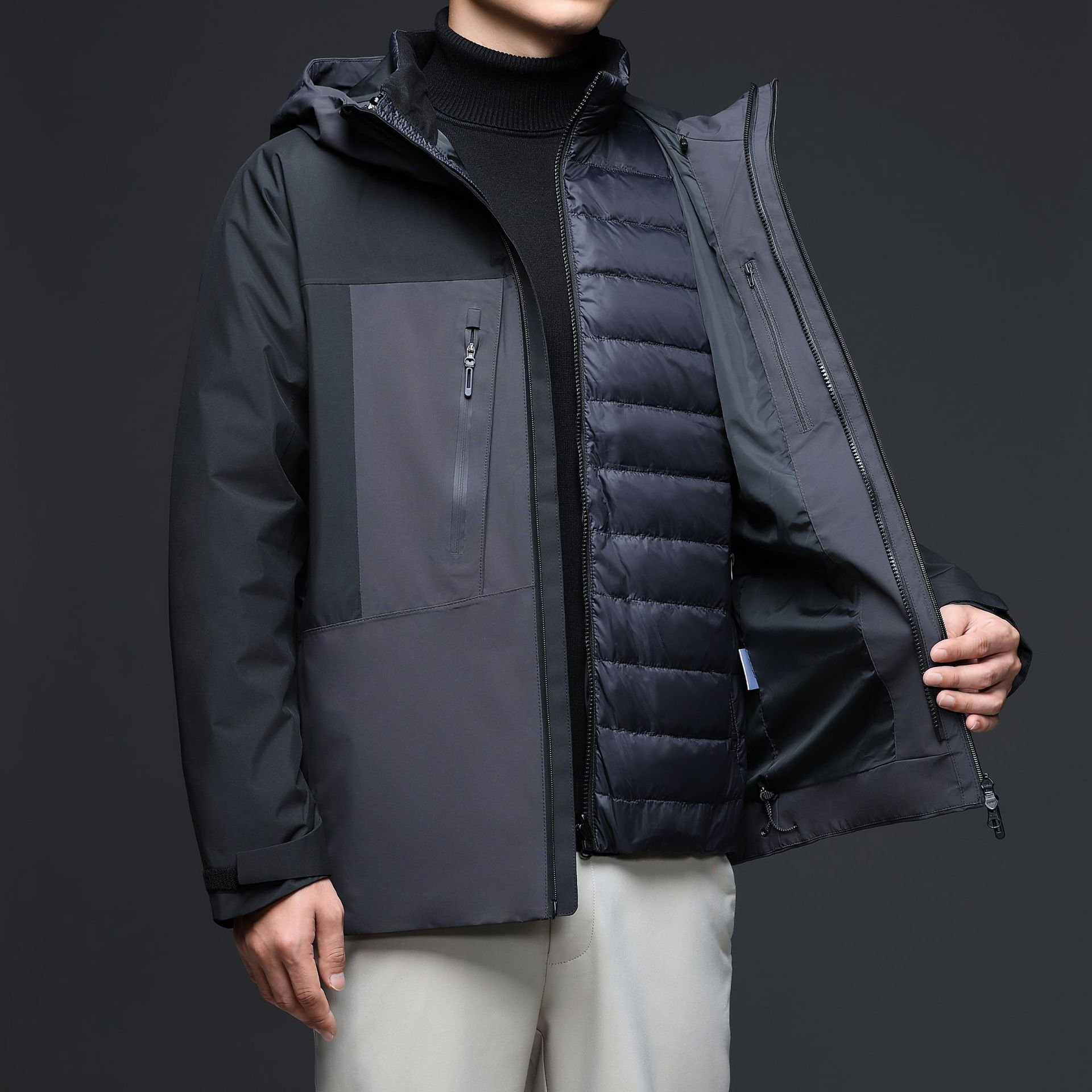 High Quality Solid Color Sweater Full Zip Jacket Windproof Raincoat Sports Jacket Lightweight Waterproof Jacket