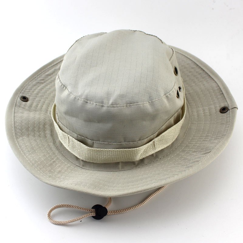 Outdoor Waterproof Sun UV Protection Wide Brim Custom Fisherman Fishing Boonie Bucket Hats with string